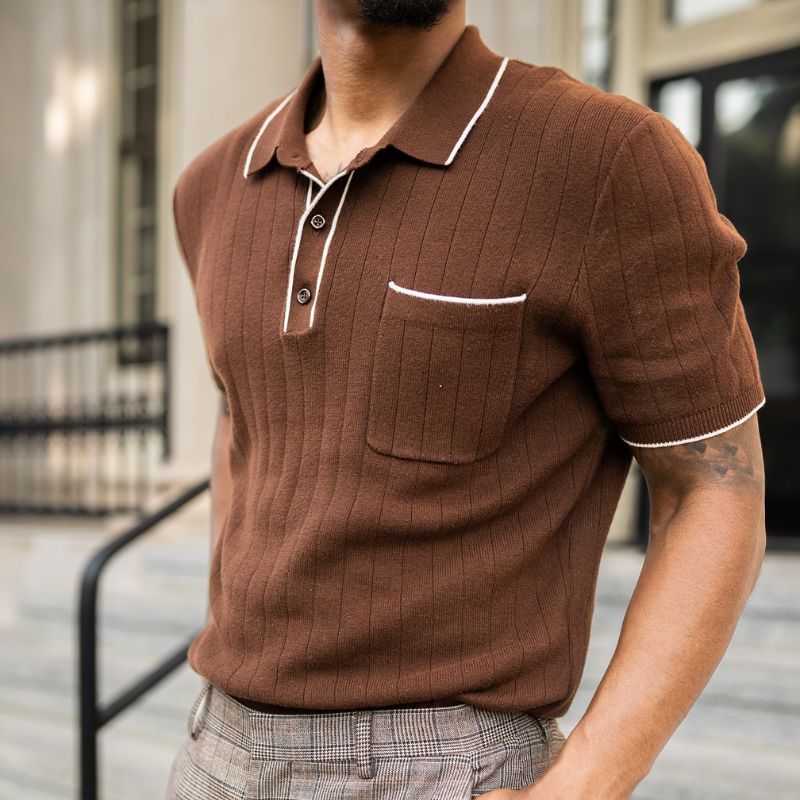 Lapel Short Sleeve Business Polo Shirt