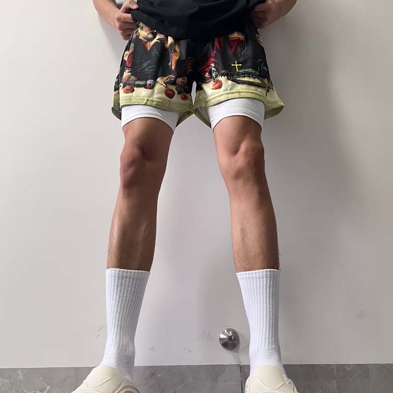 Last Supper Printed Shorts