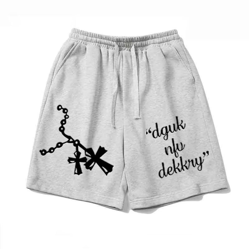 Hip Hop Cross Pattern Casual Shorts