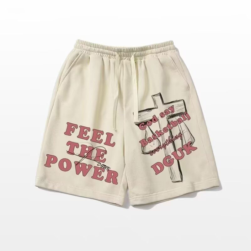 American Hip Hop Cross Pattern Casual Shorts