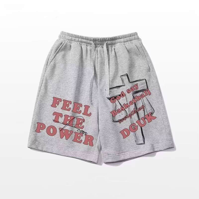 American Hip Hop Cross Pattern Casual Shorts