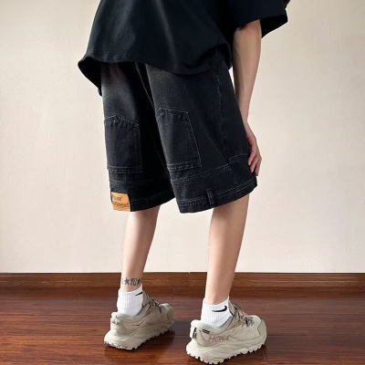 Wear Cargo Denim Shorts Backwards