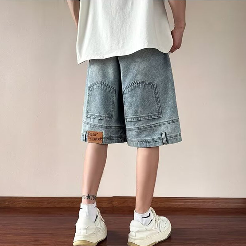 Wear Cargo Denim Shorts Backwards