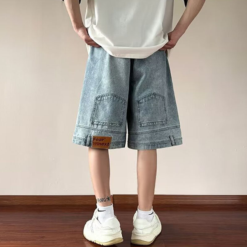 Wear Cargo Denim Shorts Backwards