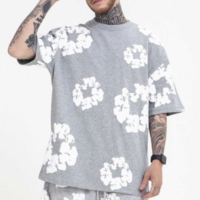 Hip Hop Foam Printed Loose T-shirt Suit