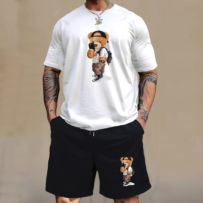Hip Hop Sports T-Shirt Shorts Set