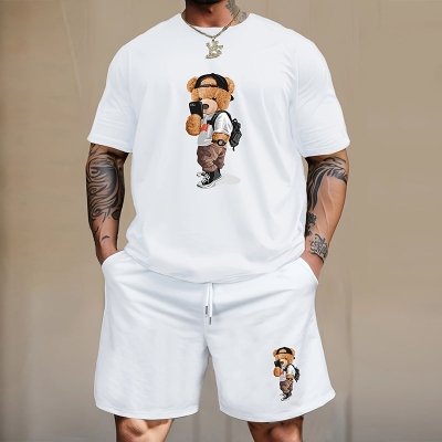 Hip Hop Sports T-Shirt Shorts Set