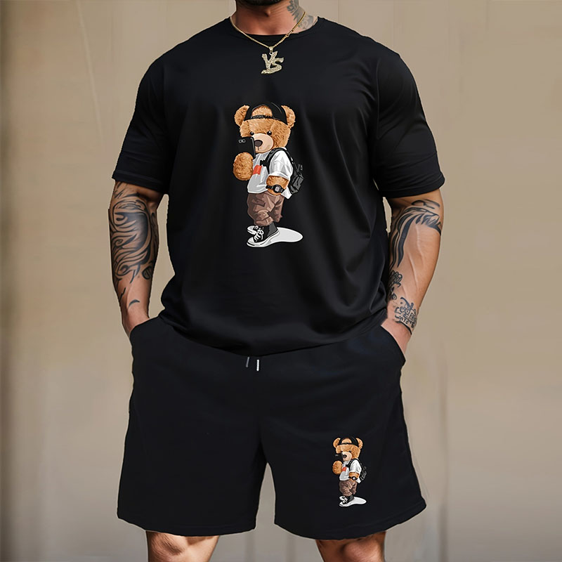 Hip Hop Sports T-Shirt Shorts Set