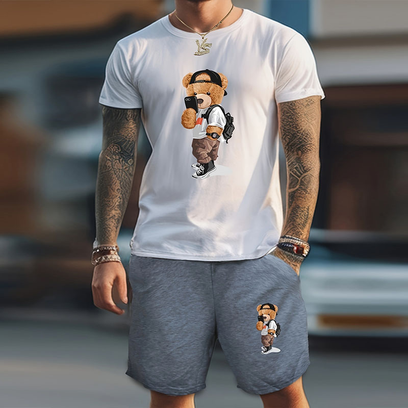 Hip Hop Sports T-Shirt Shorts Set