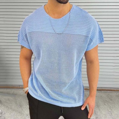 Thin Hollow Knitted T-shirt