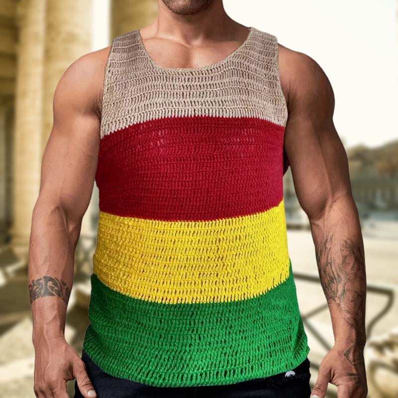 Colorful Knitted Casual Vest