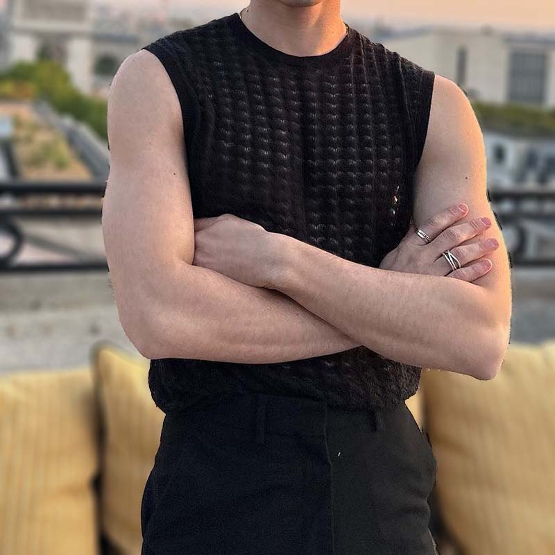 Pride Month Knitted Cutout Tank Top