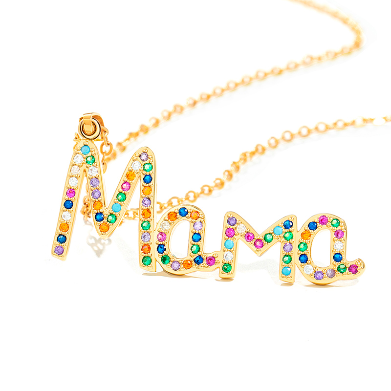 Mama Rainbow Colored Necklace