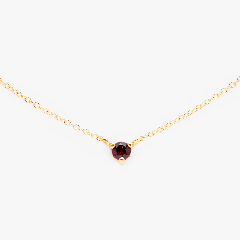 Round Birthstone Centering Necklace