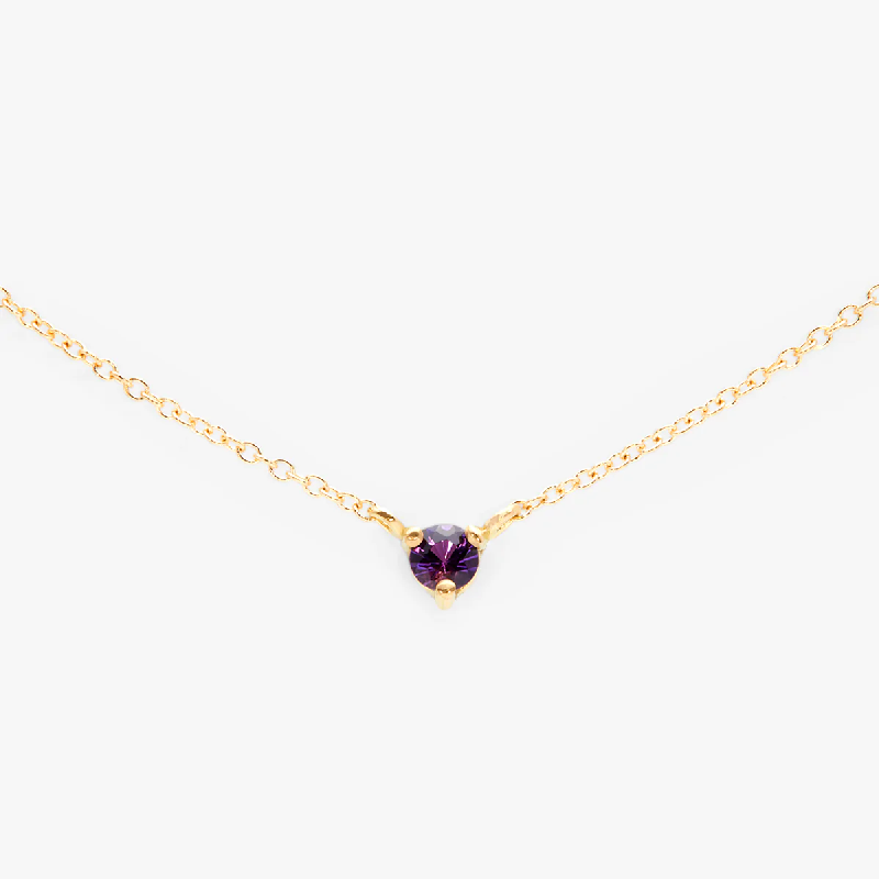 Round Birthstone Centering Necklace