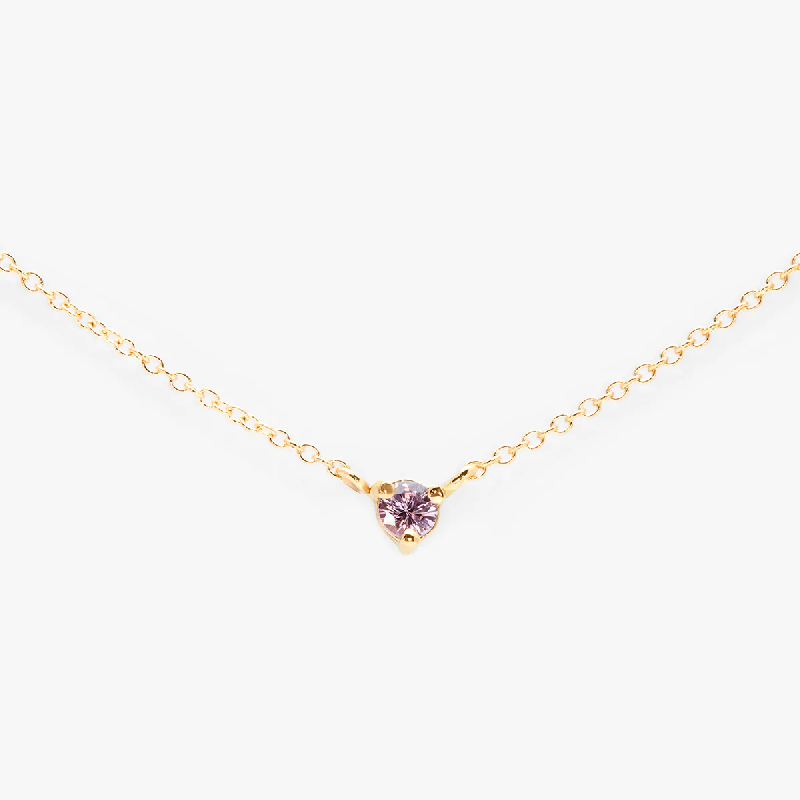 Round Birthstone Centering Necklace