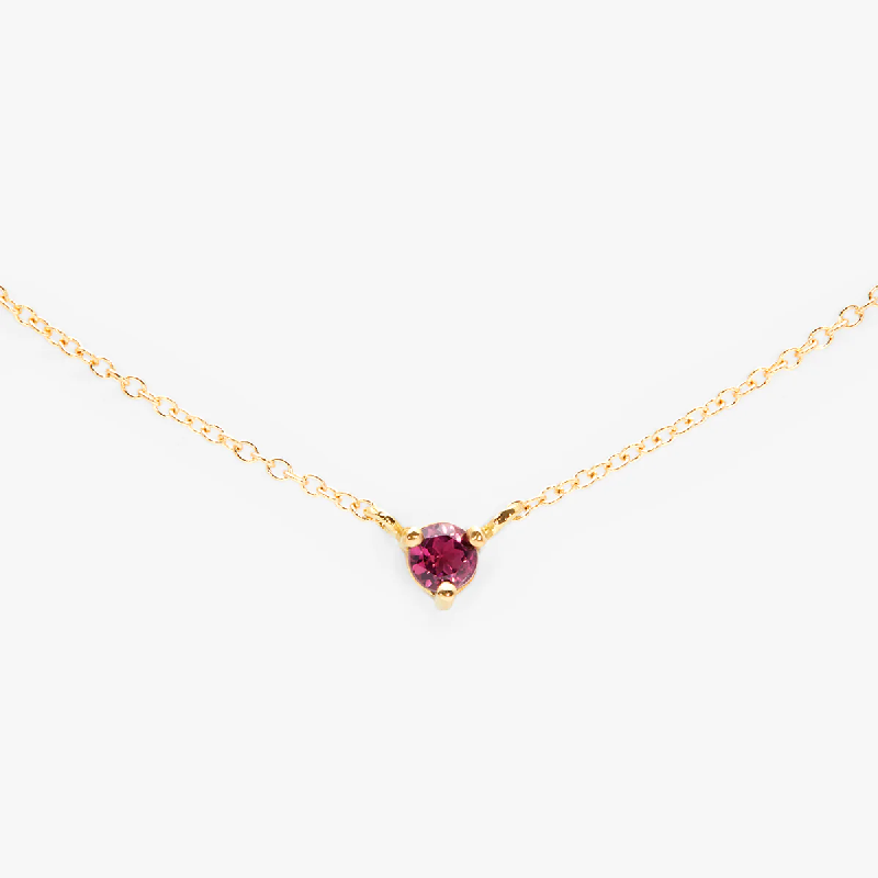 Round Birthstone Centering Necklace