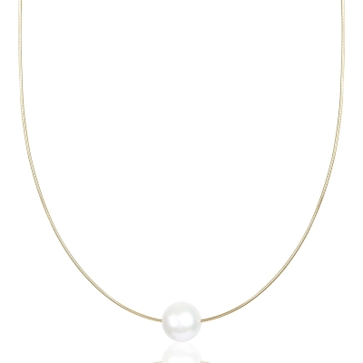 13mm Solitaire Freshwater Pearl S925 Sterling Silver Necklace