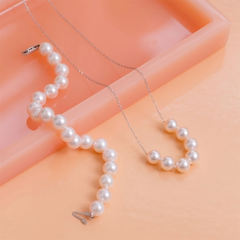 7mm Round Freshwater Pearl Chain Necklace
