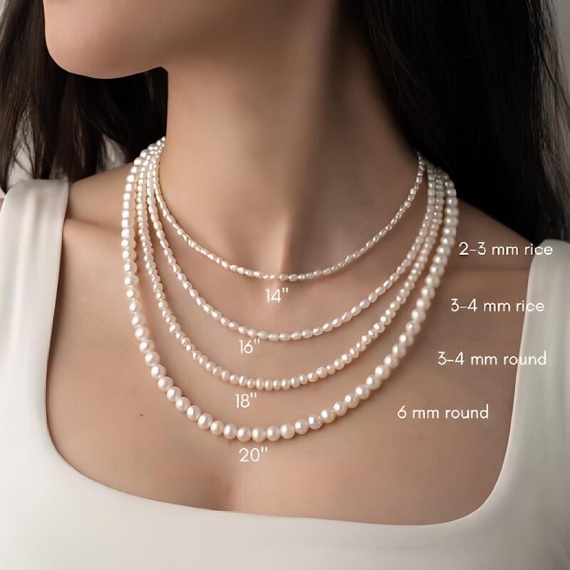 3mm-6mm  Freshwater Pearl Necklace