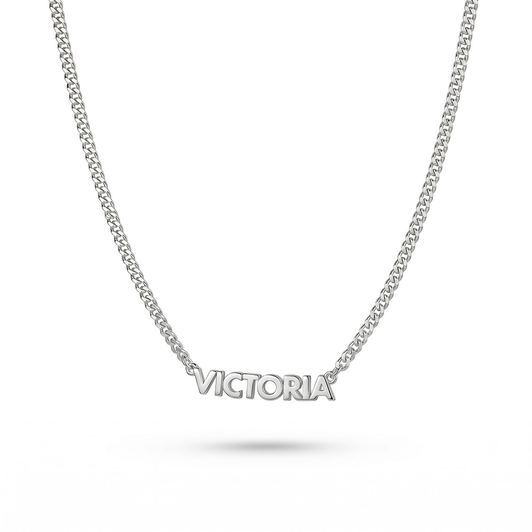 Customized Name Curb Chain Necklace Customized Name Curb Chain Necklace