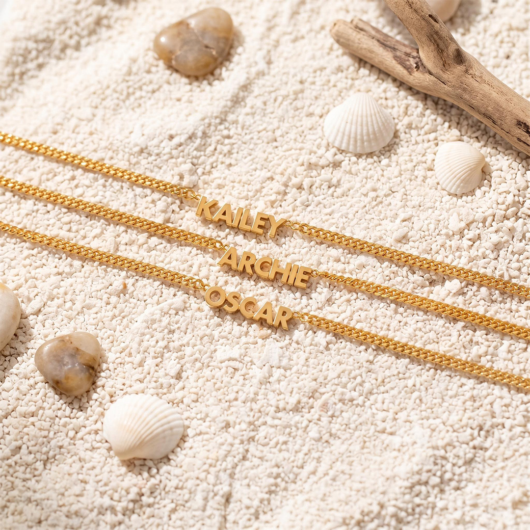 Customized Name Curb Chain Necklace Customized Name Curb Chain Necklace