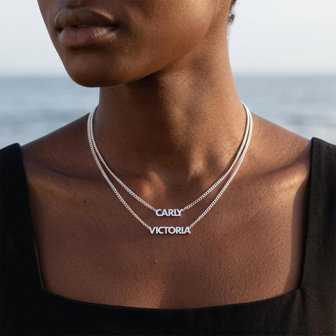 Customized Name Curb Chain Necklace Customized Name Curb Chain Necklace