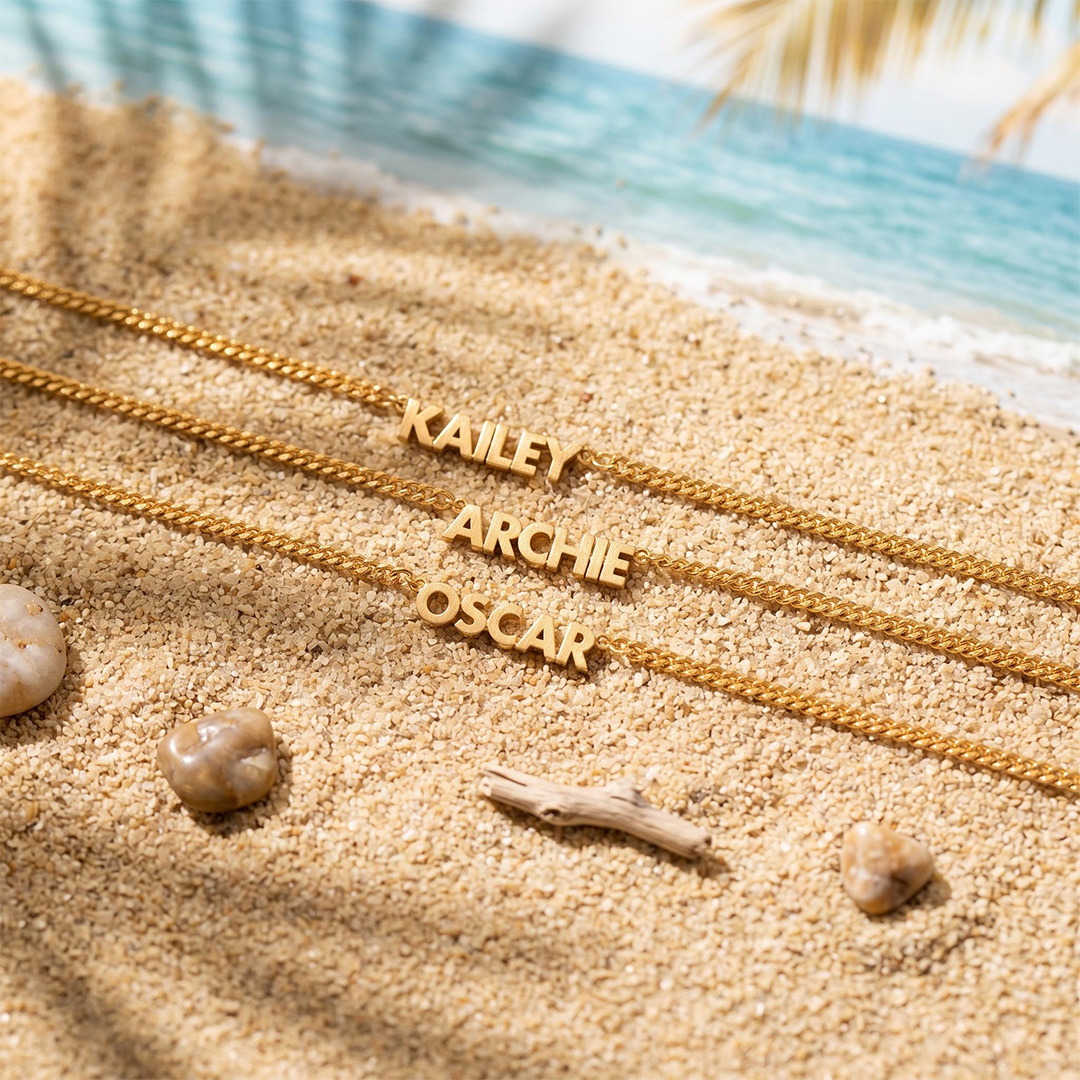 Customized Name Curb Chain Necklace Customized Name Curb Chain Necklace