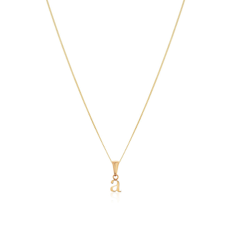 Lowercase Initial Letters Chain Necklace