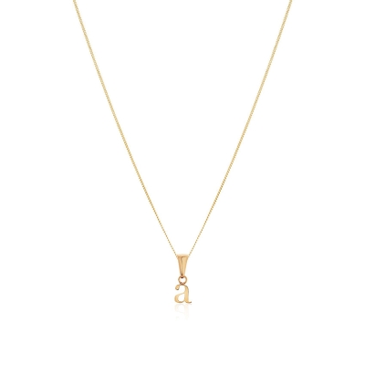 Lowercase Initial Letters Chain Necklace