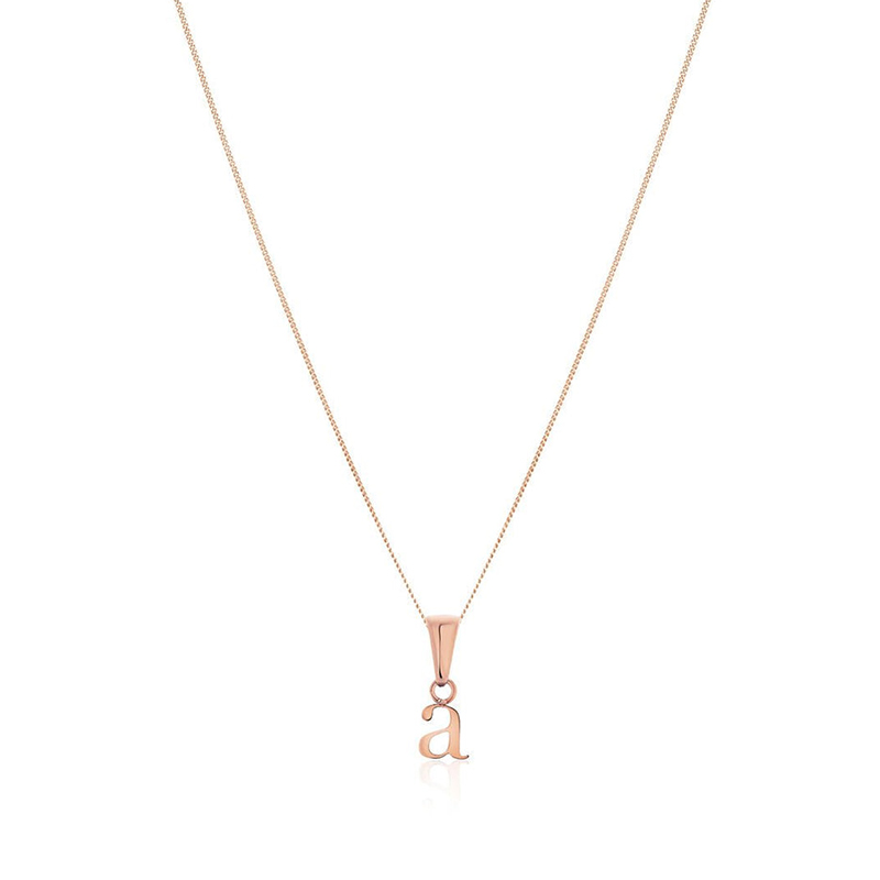 Lowercase Initial Letters Chain Necklace