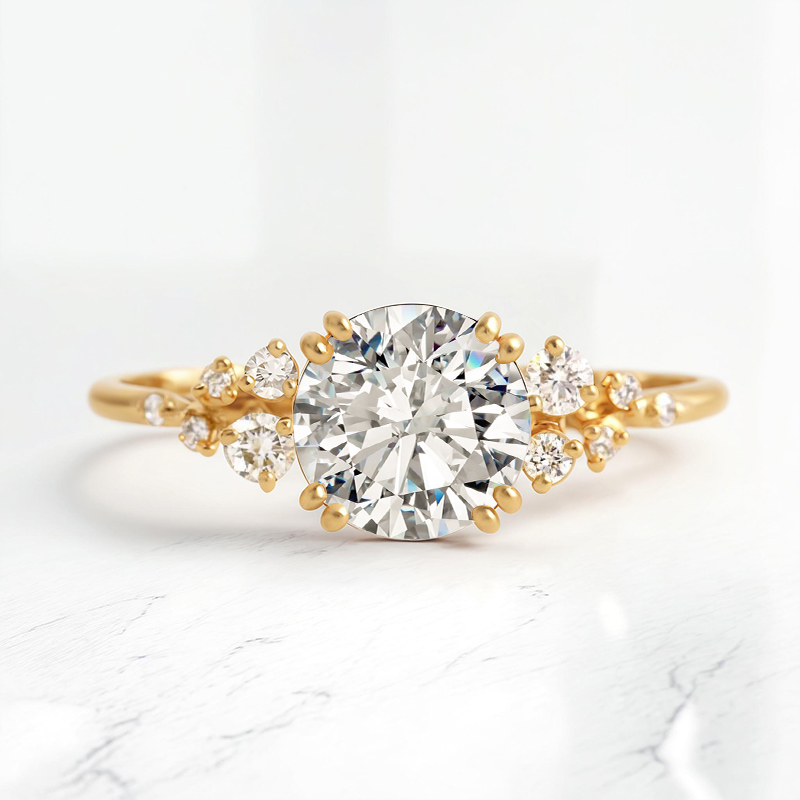 0.63CT Round VVS Moissanite S925 Silver Cut Engagement Ring 0.63CT Round VVS Moissanite S925 Silver Cut Engagement Ring