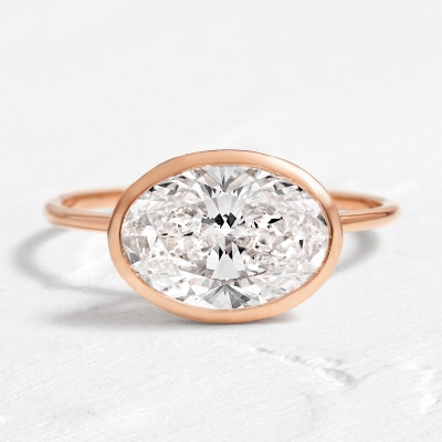 2.53CT Oval & Round Cut VVS Moissante S925 Silver Engagement Ring