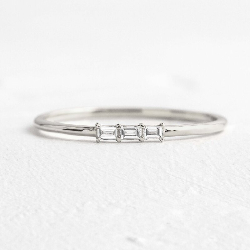 Custom Dainty Letters Morse Code Band Ring