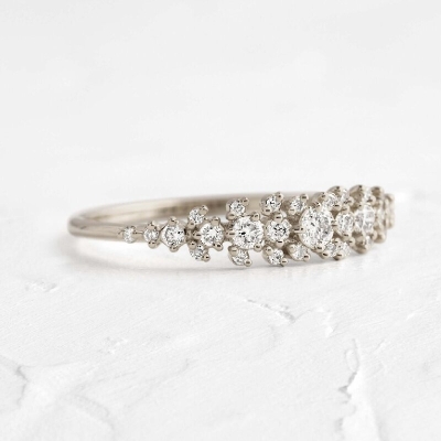 0.31CT Round Cut VVS Moissante S925 Silver Engagement Ring