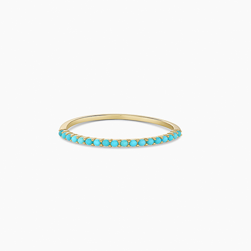 Turquoise Single Row Ring
