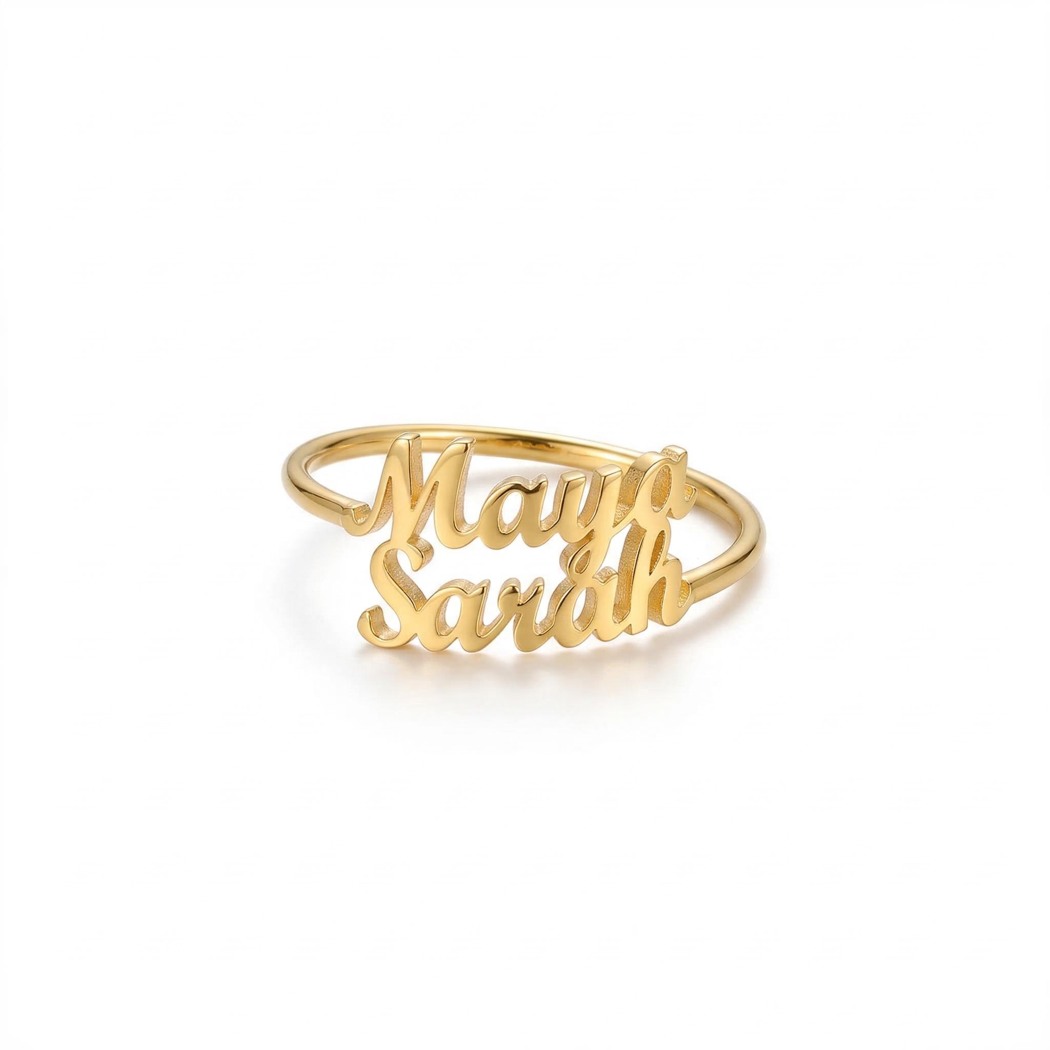 Personalized Multi Name Open Ring