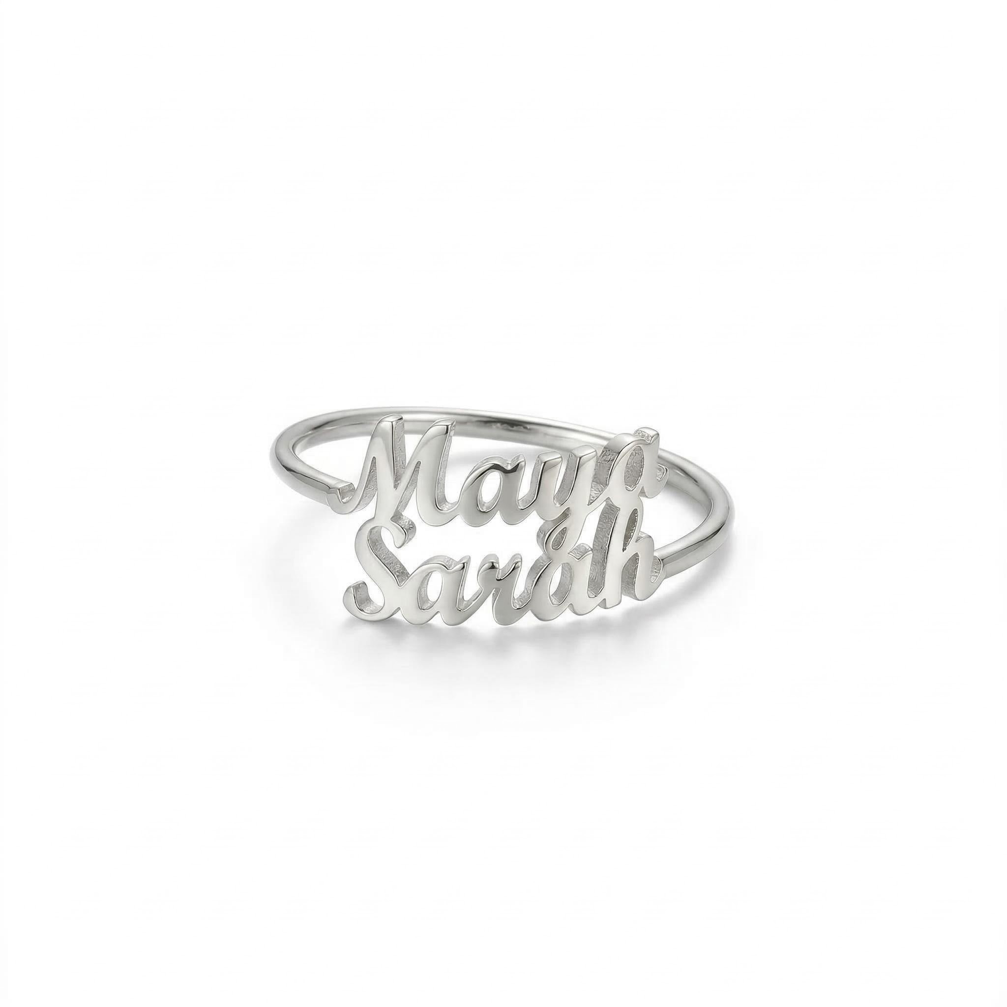 Personalized Multi Name Open Ring