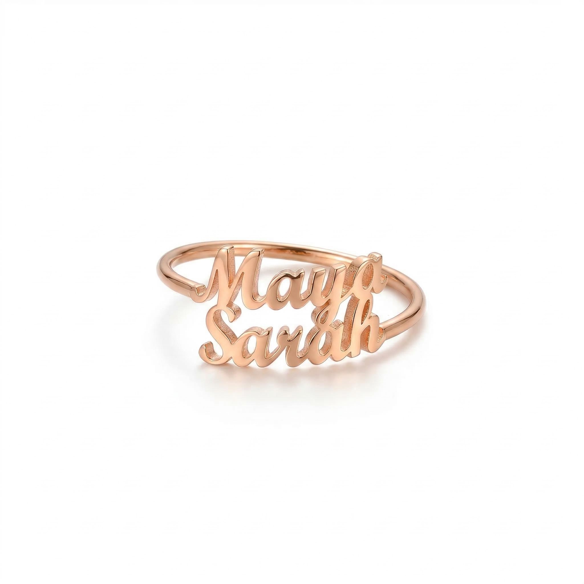 Personalized Multi Name Open Ring