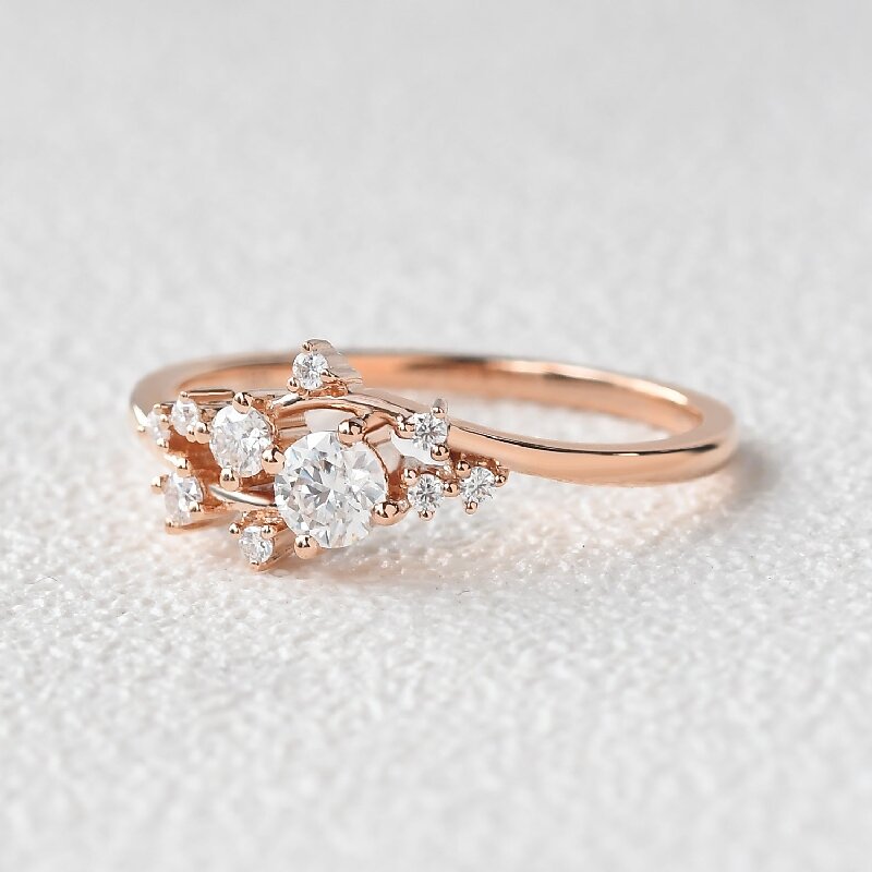 Floral Branch Cluster Ring