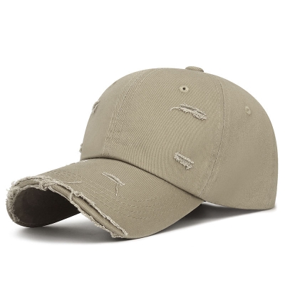 Distressed Washed Solid Color Cotton Baseball Cap