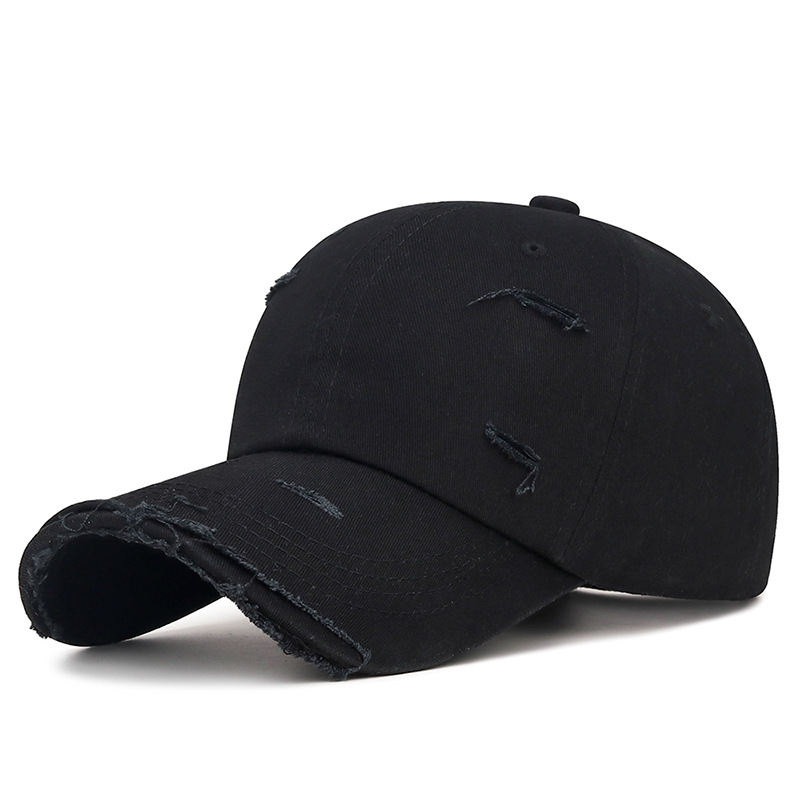 Distressed Low Saturation Color Cotton Baseball Cap