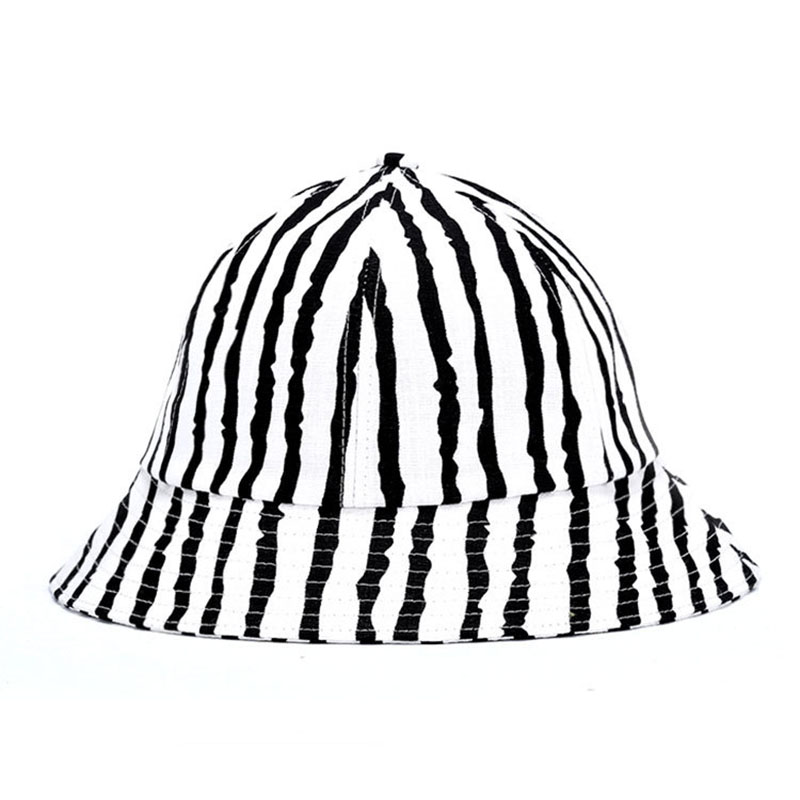 Colorful Striped Visor Foldable Bucket Hat