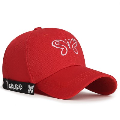 Trendy Embroidered Ribbon Butterfly Baseball Cap