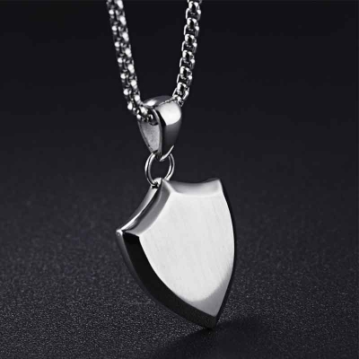Stainless Steel Shield Pendant