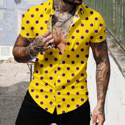 Colorful Polka Dot Print Shirt