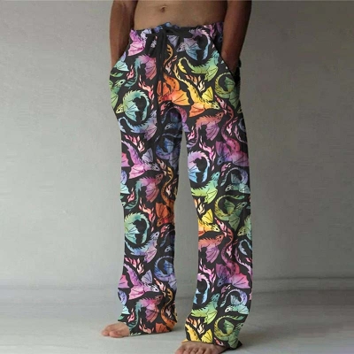 Rainbow Dragon Casual 3D Print Pants