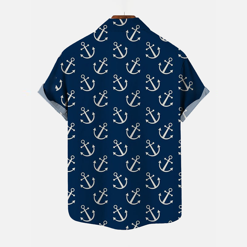 Anchor Print Hawaiian Shirt