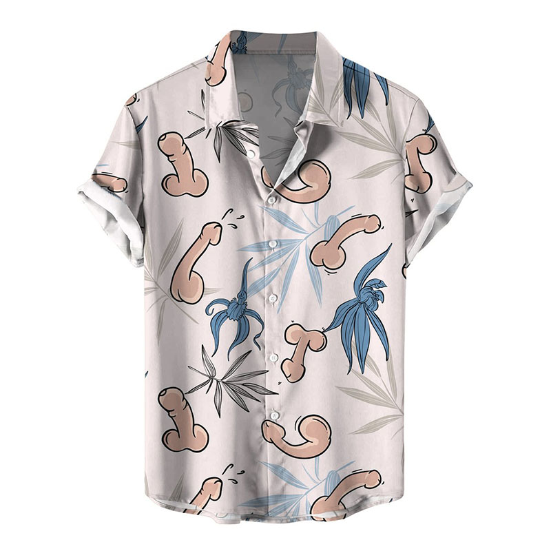 Penis Plants Print Hawaiian Shirt
