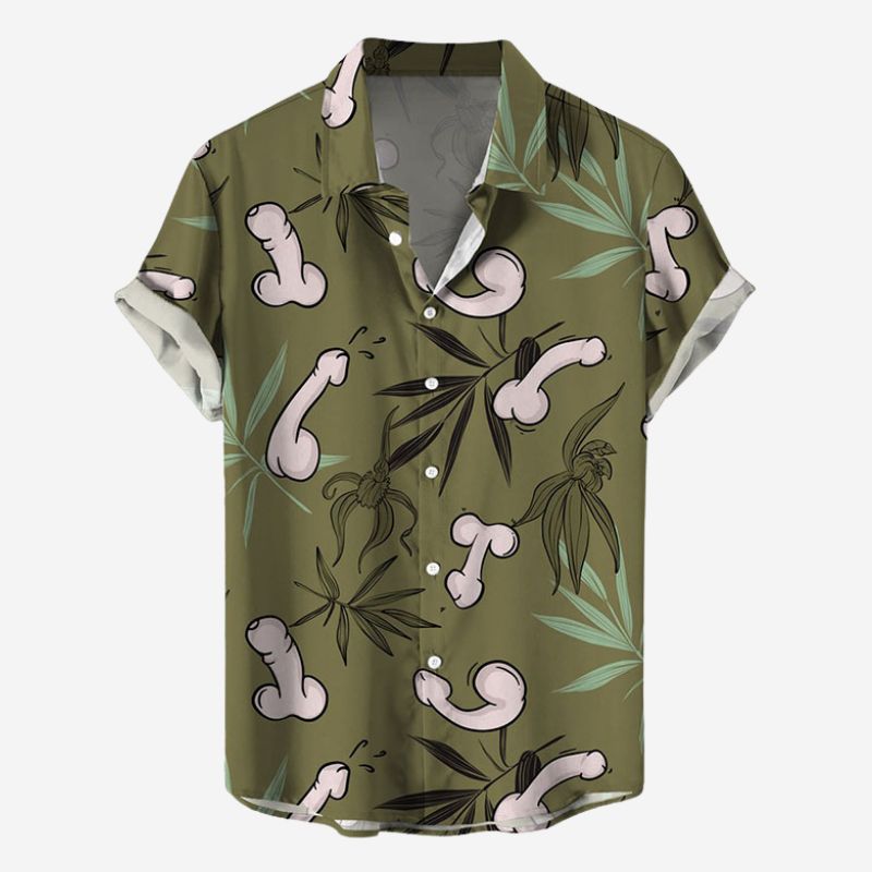 Penis Plants Print Hawaiian Shirt